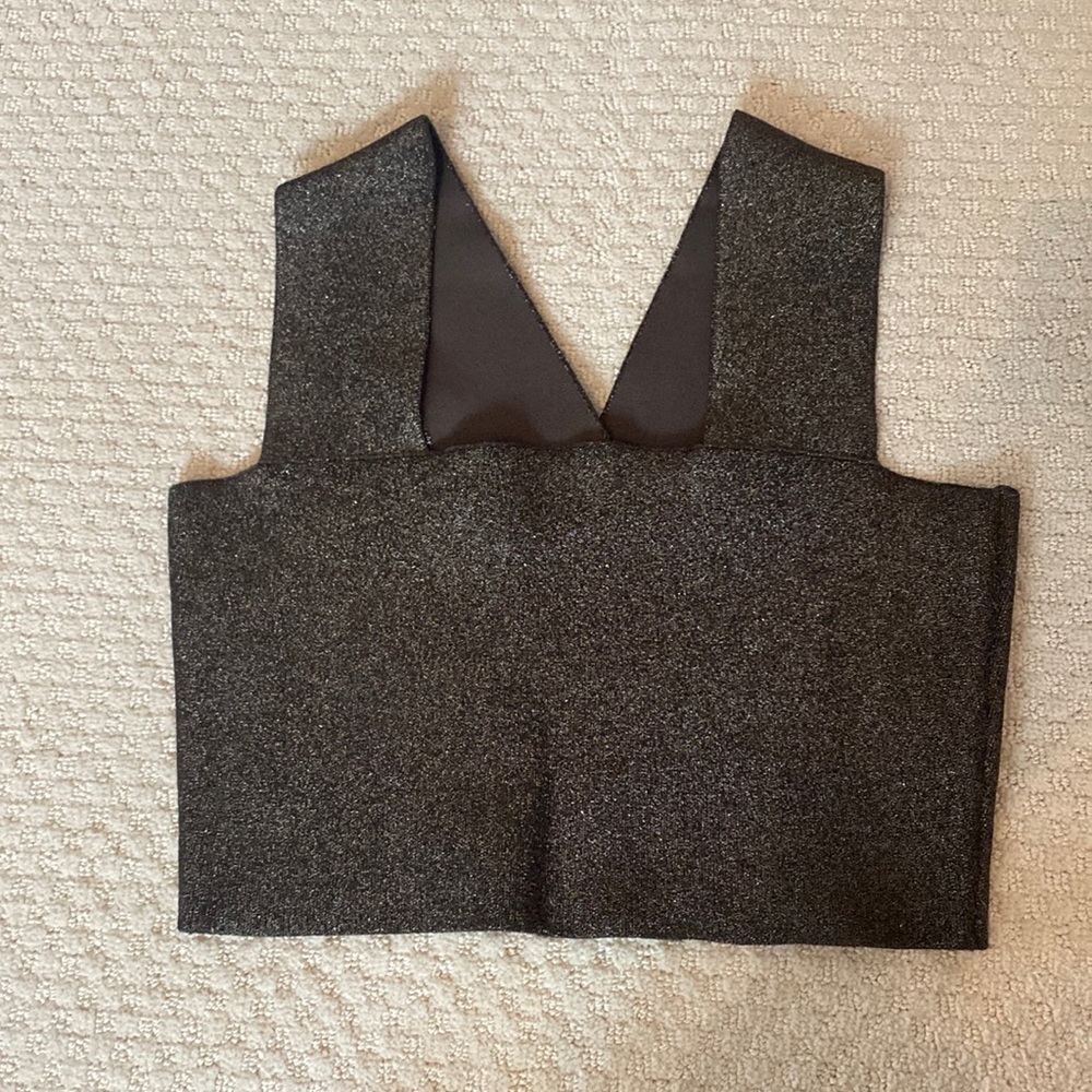 ALC Square neck Gold / Bronze crop top size medium